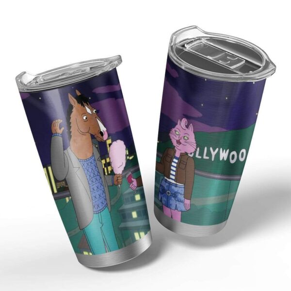 Gearhumans Gearhuman 3D BoJack Horseman Custom Design Vacuum Insulated Tumbler GL27075 Tumbler