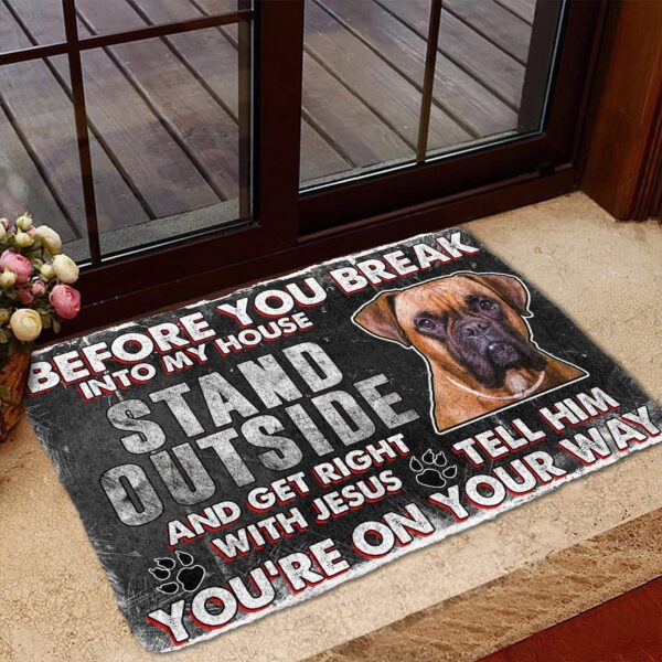 Gearhumans Gearhuman 3D Boxer Before You Break Into My House Custom Doormat GW010420 Doormat