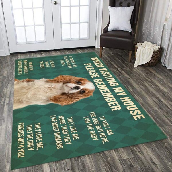 Gearhumans Gearhuman 3D Cavalier King Charles Spaniel Dog Carpet GV240314 Square Carpet