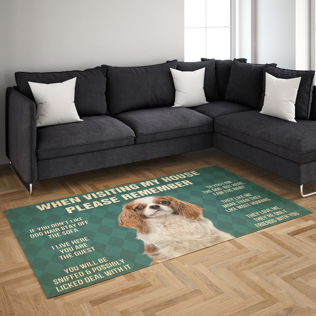 Gearhumans Gearhuman 3D Cavalier King Charles Spaniel Dog Carpet GV240314 Square Carpet