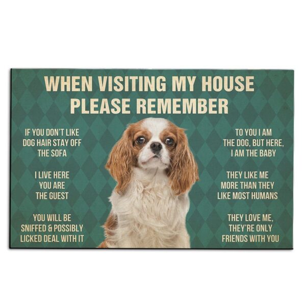 Gearhumans Gearhuman 3D Cavalier King Charles Spaniel Dog Carpet GV240314 Square Carpet Carpet S