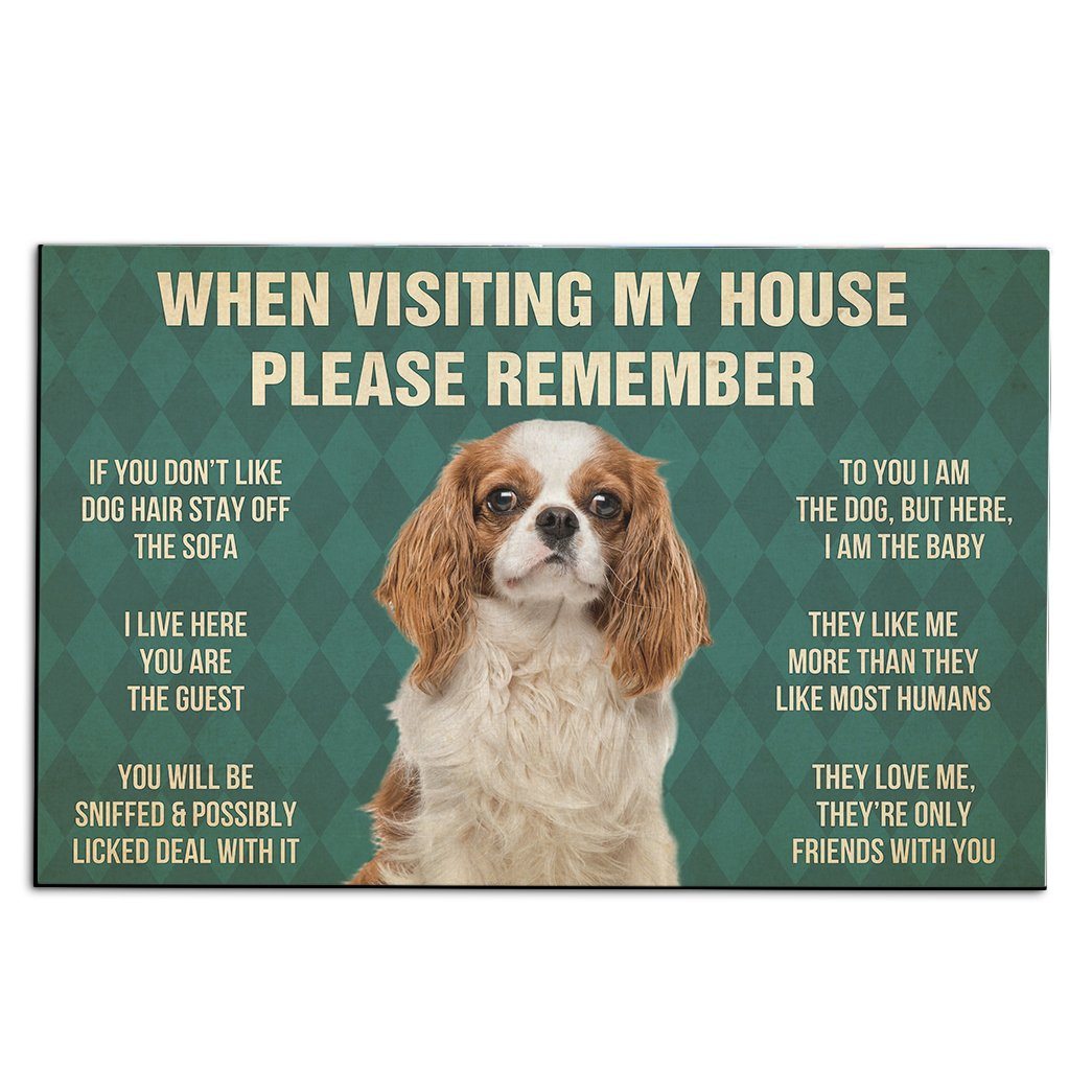 Gearhumans Gearhuman 3D Cavalier King Charles Spaniel Dog Carpet GV240314 Square Carpet Carpet S