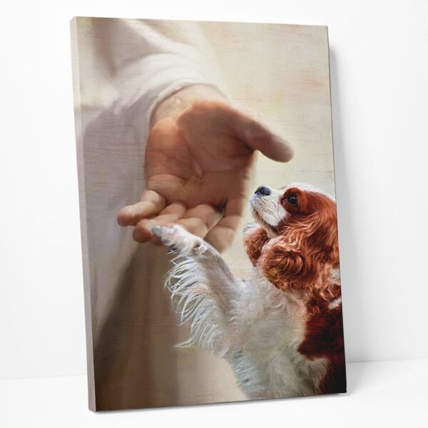 Gearhumans Gearhuman 3D Cavalier King Charles Spaniel Take My Hand Jesus God Custom Canvas GW30036 Canvas