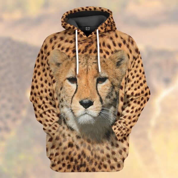 Gearhumans Gearhuman 3D Cheetah Front And Back Tshirt Hoodie Apparel GV19037 3D Apparel