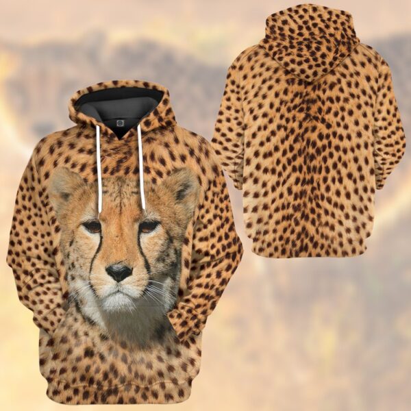 Gearhumans Gearhuman 3D Cheetah Front And Back Tshirt Hoodie Apparel GV19037 3D Apparel