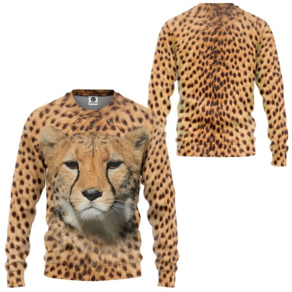 Gearhumans Gearhuman 3D Cheetah Front And Back Tshirt Hoodie Apparel GV19037 3D Apparel