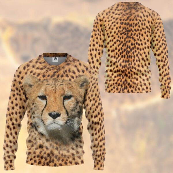 Gearhumans Gearhuman 3D Cheetah Front And Back Tshirt Hoodie Apparel GV19037 3D Apparel