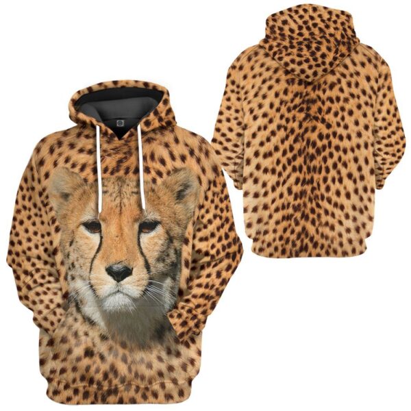 Gearhumans Gearhuman 3D Cheetah Front And Back Tshirt Hoodie Apparel GV19037 3D Apparel