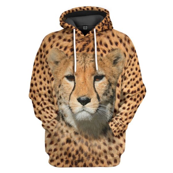 Gearhumans Gearhuman 3D Cheetah Front And Back Tshirt Hoodie Apparel GV19037 3D Apparel Hoodie S
