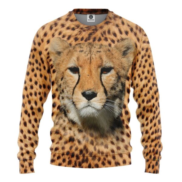 Gearhumans Gearhuman 3D Cheetah Front And Back Tshirt Hoodie Apparel GV19037 3D Apparel Long Sleeve S