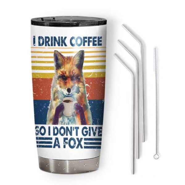 Gearhumans Gearhuman 3D Coffee I Drink Coffee Glitter Custom Design Vacuum Insulated Tumbler GL290718 Tumbler