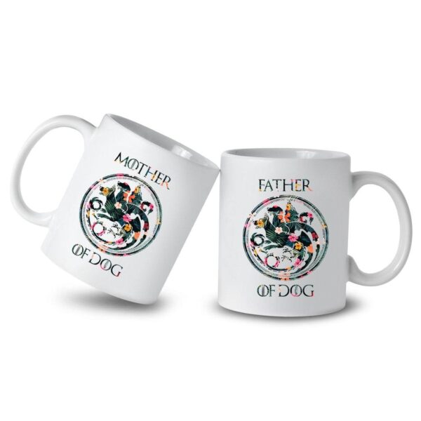 Gearhumans Gearhuman 3D Combo Mother Father Day Dog Gift Custom Name Mug GW300314 Mug Father 11oz