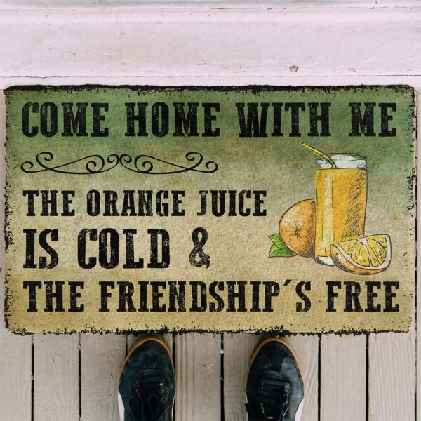 Gearhumans Gearhuman 3D Come Home With Orange Juice Doormat GB17036 Doormat