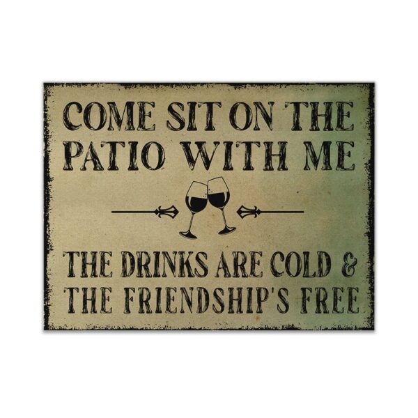 Gearhumans Gearhuman 3D Come Sit On The Patio Wine Canvas GB16036 Canvas 1 Piece Non Frame M