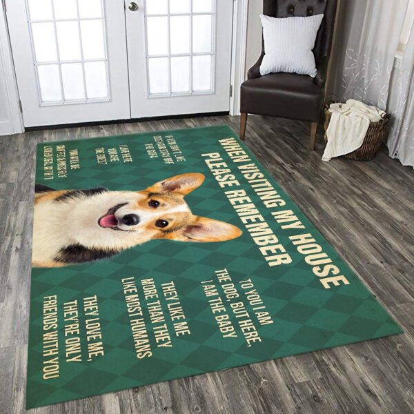 Gearhumans Gearhuman 3D Corgi Dog Carpet GV240317 Square Carpet