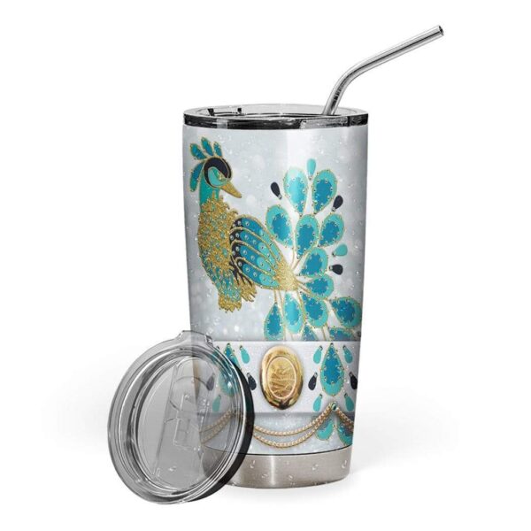 Gearhumans Gearhuman 3D Cosplay Elvis Peacock Costume Design Vacuum Insulated Tumbler GV21071 Tumbler 20oz