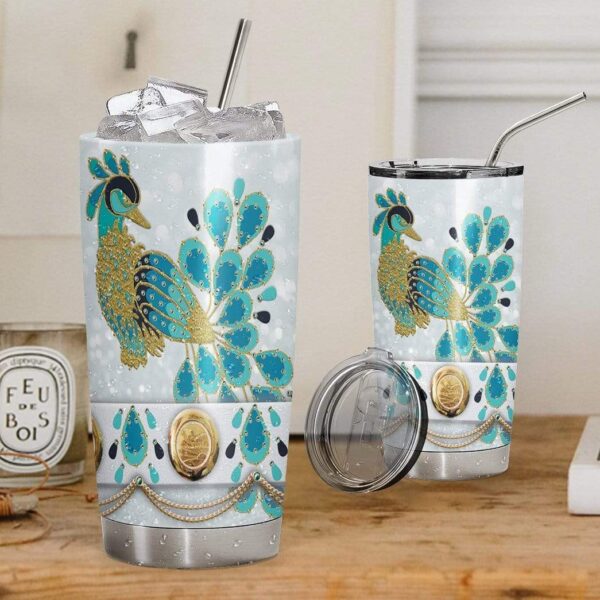 Gearhumans Gearhuman 3D Cosplay Elvis Peacock Costume Design Vacuum Insulated Tumbler GV21071 Tumbler