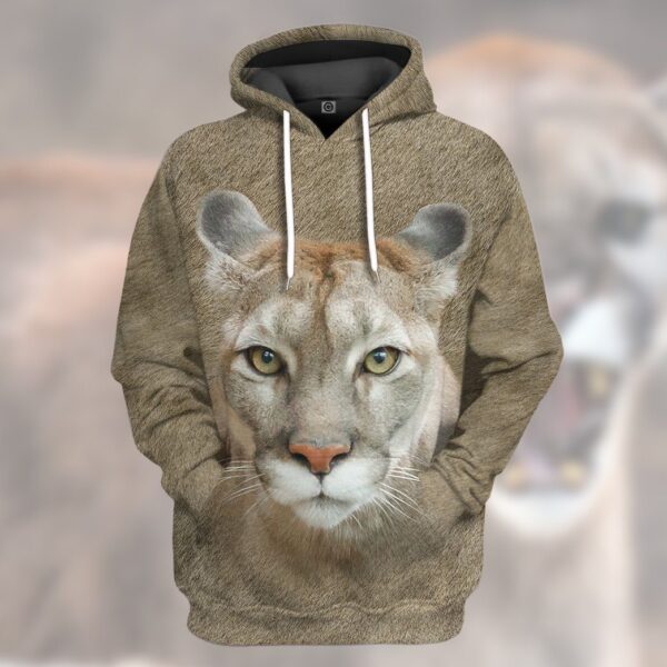 Gearhumans Gearhuman 3D Cougar Front And Back Tshirt Hoodie Apparel GV19032 3D Apparel