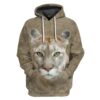 Gearhumans Gearhuman 3D Cougar Front And Back Tshirt Hoodie Apparel GV19032 3D Apparel Hoodie S