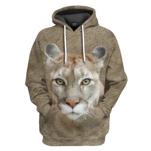 Gearhumans Gearhuman 3D Cougar Front And Back Tshirt Hoodie Apparel GV19032 3D Apparel Hoodie S