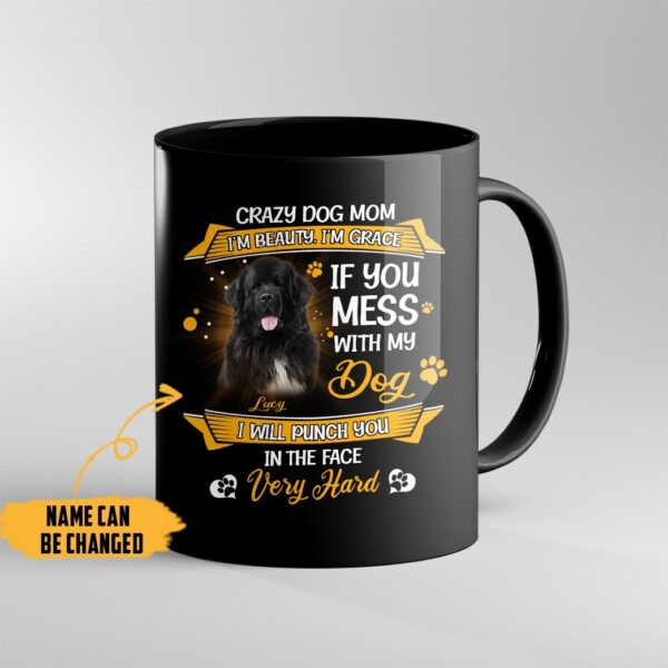 Gearhumans Gearhuman 3D Crazy Dog Mom Newfoundland Custom Name Mug GV24031 Mug