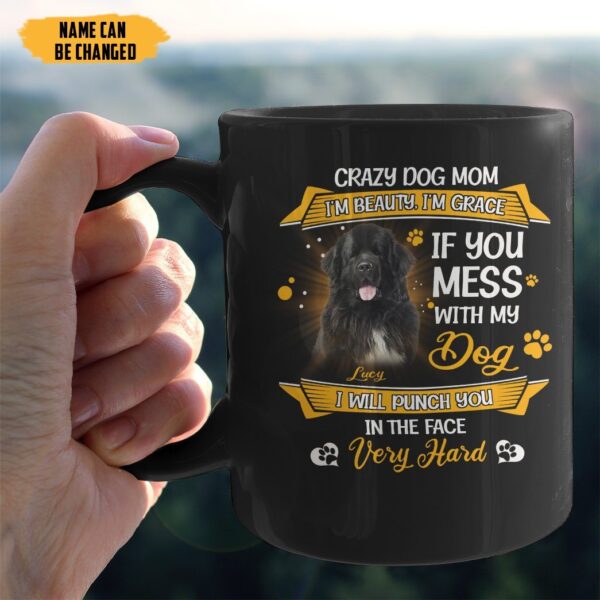 Gearhumans Gearhuman 3D Crazy Dog Mom Newfoundland Custom Name Mug GV24031 Mug