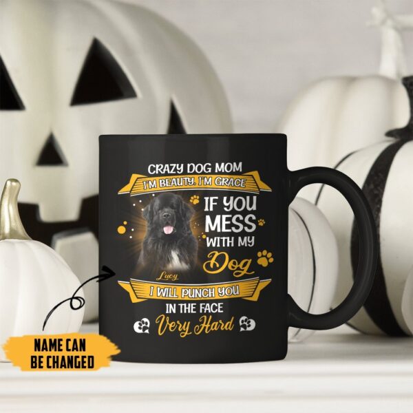 Gearhumans Gearhuman 3D Crazy Dog Mom Newfoundland Custom Name Mug GV24031 Mug