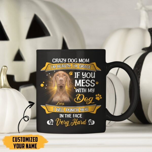 Gearhumans Gearhuman 3D Crazy Dog Mom Vizsla Custom Name Mug GV24037 Mug