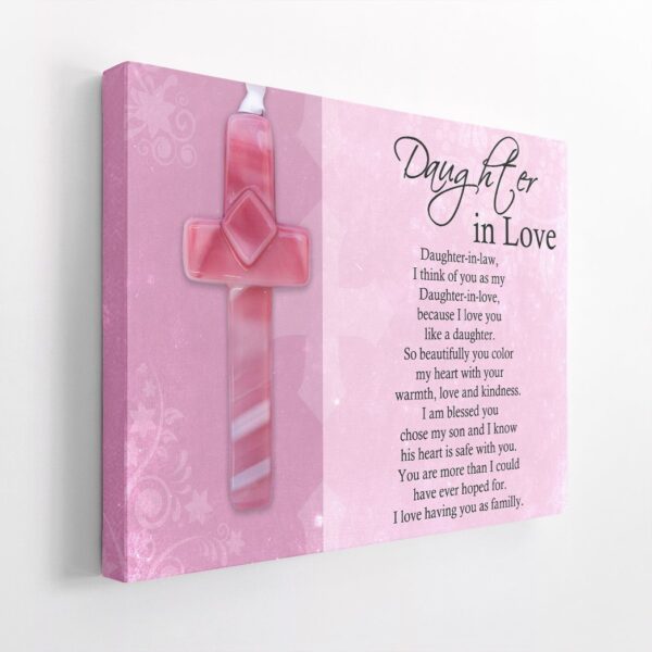 Gearhumans Gearhuman 3D Cross For Daughter In Law Mothers Day Gift Custom Canvas GW220316 Canvas