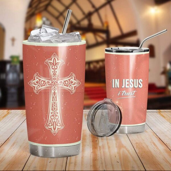 Gearhumans Gearhuman 3D Custom I trust Jesus Design Vacuum Insulated Tumbler GD14058 Tumbler