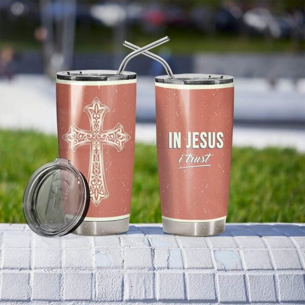 Gearhumans Gearhuman 3D Custom I trust Jesus Design Vacuum Insulated Tumbler GD14058 Tumbler
