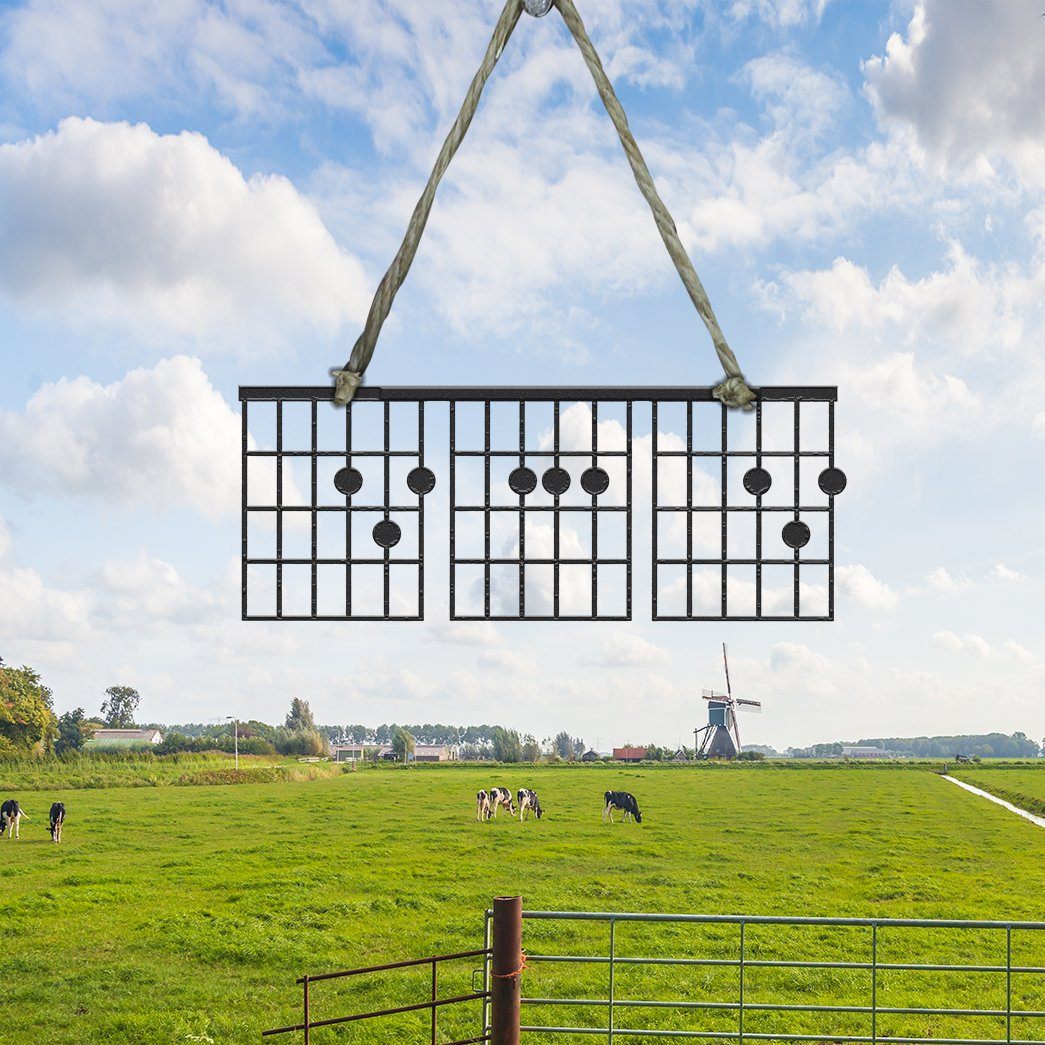 Gearhumans Gearhuman 3D DAD Chord Guitar Metal Sign GB19033 Metal Sign