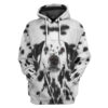 Gearhumans Gearhuman 3D Dalmatian Dog Front And Back Tshirt Hoodie Apparel GV10039 3D Apparel Hoodie S