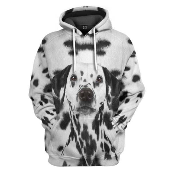 Gearhumans Gearhuman 3D Dalmatian Dog Front And Back Tshirt Hoodie Apparel GV10039 3D Apparel Hoodie S