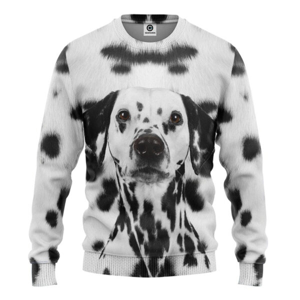 Gearhumans Gearhuman 3D Dalmatian Dog Front And Back Tshirt Hoodie Apparel GV10039 3D Apparel Long Sleeve S
