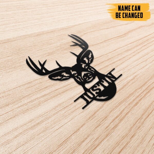 Gearhumans Gearhuman 3D Deer Hunting Custom Name Metal Sign GW160318 Metal Sign
