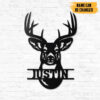 Gearhumans Gearhuman 3D Deer Hunting Custom Name Metal Sign GW160318 Metal Sign Metal Sign XS(8'x8')