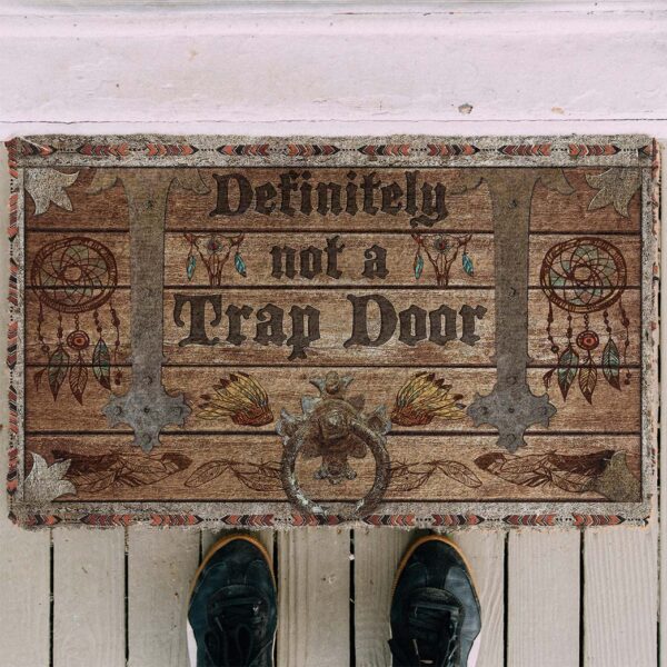 Gearhumans Gearhuman 3D Definitely Not A Trap Door Native American Doormat GB11039 Doormat