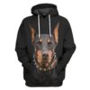 Gearhumans Gearhuman 3D Doberman Pinscher Dog Front And Back Tshirt Hoodie Apparel GV10035 3D Apparel Hoodie S