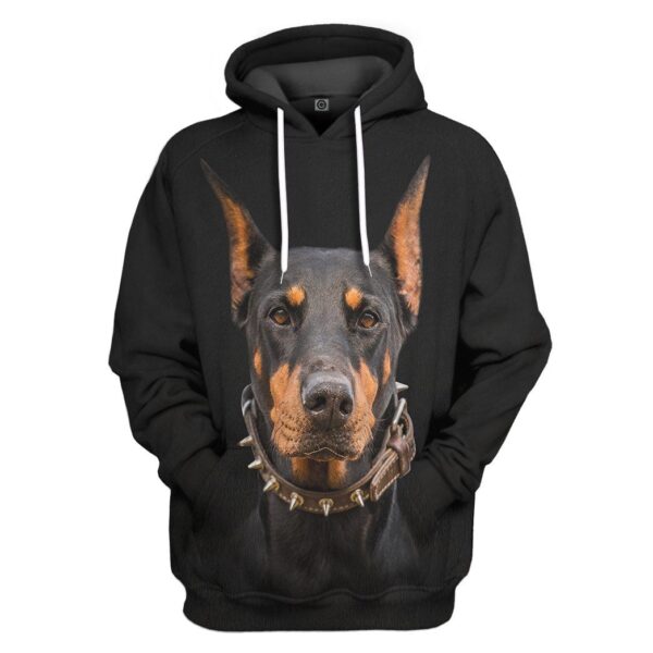 Gearhumans Gearhuman 3D Doberman Pinscher Dog Front And Back Tshirt Hoodie Apparel GV10035 3D Apparel Hoodie S