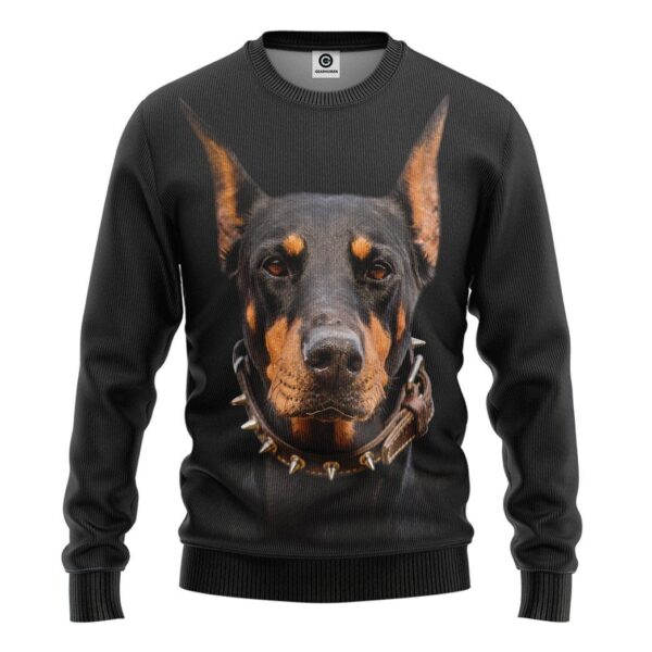 Gearhumans Gearhuman 3D Doberman Pinscher Dog Front And Back Tshirt Hoodie Apparel GV10035 3D Apparel Long Sleeve S