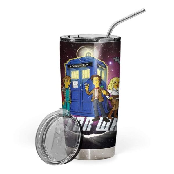 Gearhumans Gearhuman 3D Doctor Who Custom Design Vacuum Insulated Tumbler GL11089 Glitter Tumbler 20oz/Glitter