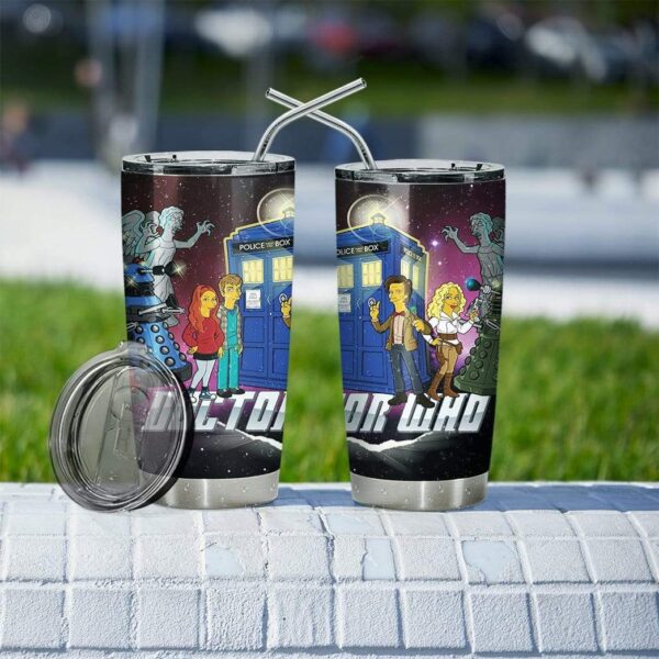 Gearhumans Gearhuman 3D Doctor Who Custom Design Vacuum Insulated Tumbler GL11089 Glitter Tumbler