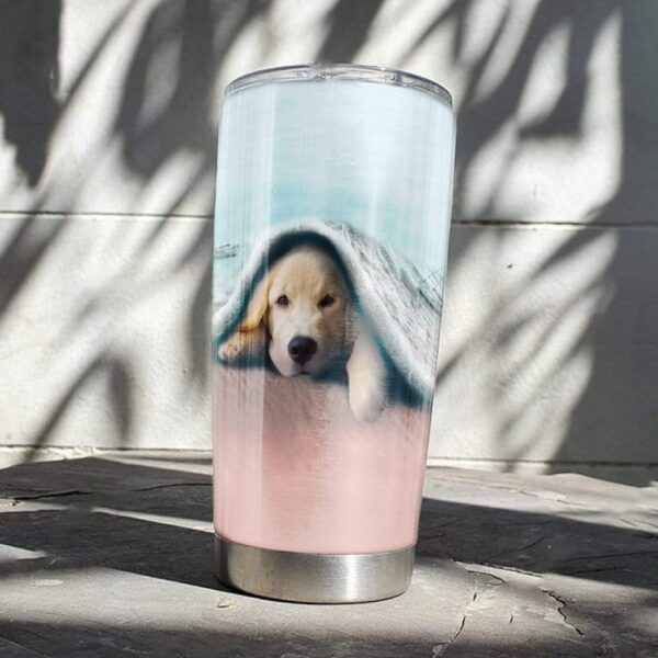 Gearhumans Gearhuman 3D Dog Custom Design Vacuum Insulated Glitter Tumbler GH20053 Glitter Tumbler