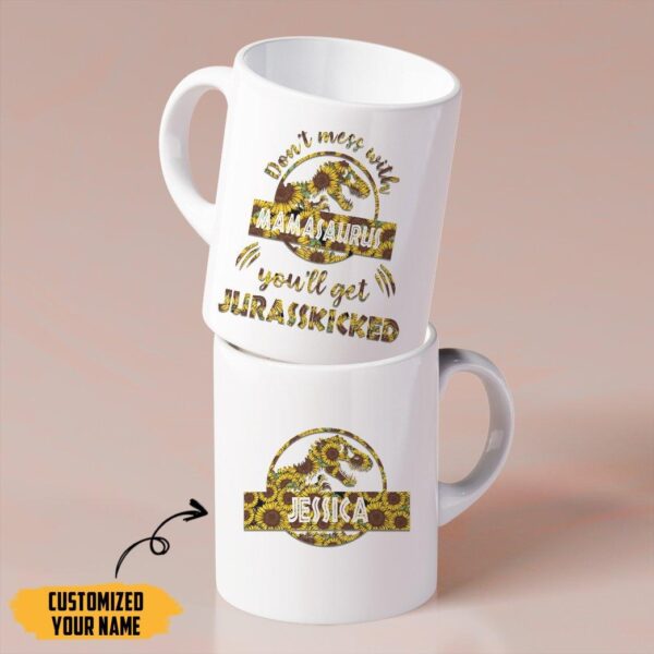 Gearhumans Gearhuman 3D Dont Mess With Mamasaurus Mothers Day Gift Custom Name Mug GW230316 Mug