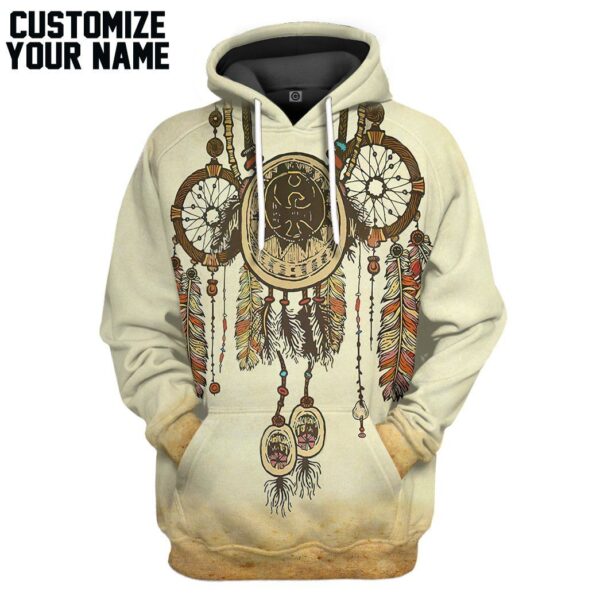Gearhumans Gearhuman 3D Dreamcatcher Native American Custom Name Tshirt Hoodie Apparel GB11038 3D Apparel Hoodie S