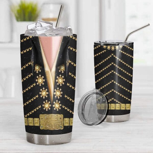 Gearhumans Gearhuman 3D Elvis Presley Custom Design Vacuum Insulated Tumbler GL110813 Tumbler