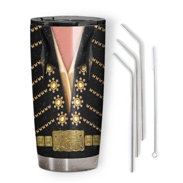 Gearhumans Gearhuman 3D Elvis Presley Custom Design Vacuum Insulated Tumbler GL110813 Tumbler