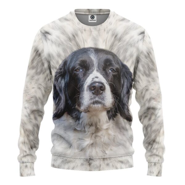 Gearhumans Gearhuman 3D English Springer Spaniel Dog Front And Back Tshirt Hoodie Apparel GV10036 3D Apparel Long Sleeve S
