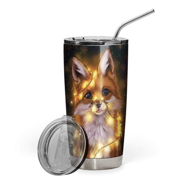 Gearhumans Gearhuman 3D Fairy Lights Design Vacuum Insulated Glitter Tumbler GL03073 Tumbler 20oz